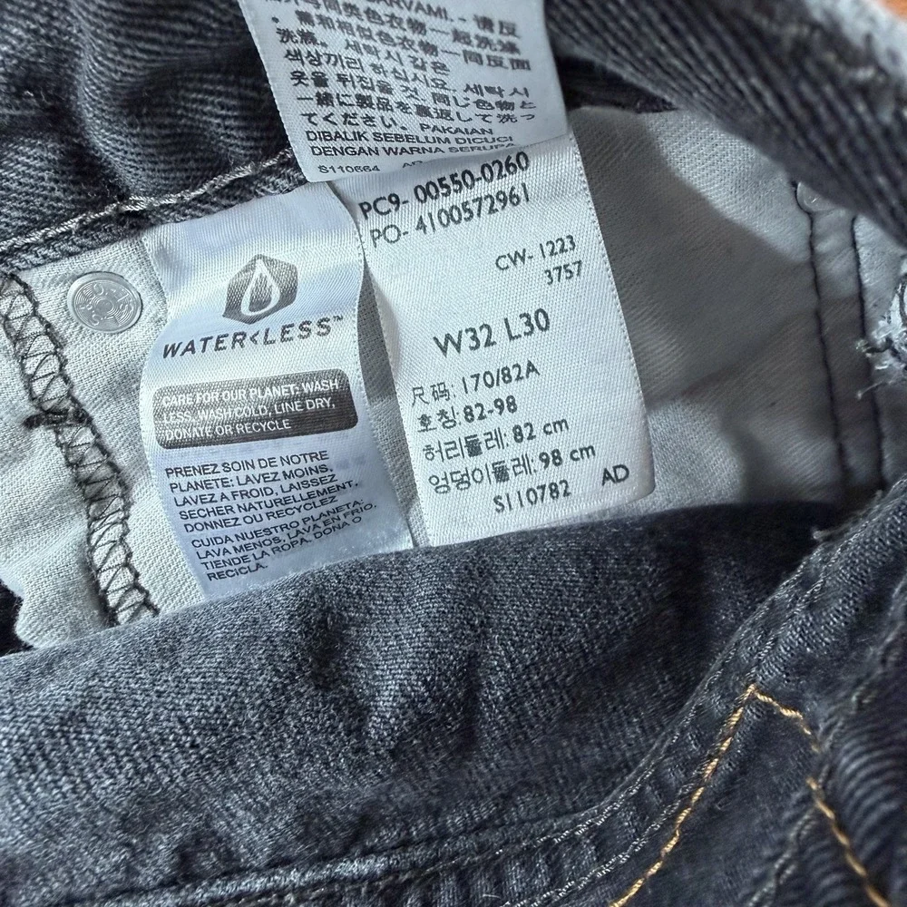 Levi's 550‎ Relaxed Fit Jeans Men 30x27 Black Gray Wash Tapered Denim